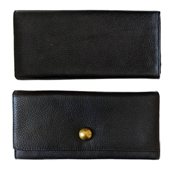 Osgoode Marley Leather Women's Long Wallet with Brass Snap New - Picture 2 of 13